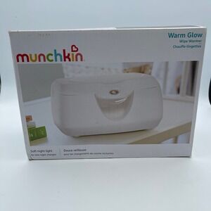 New In Box MUNCHKIN Warm Glow Wipe Warmer With Soft Night Light ~ Holds 100 Wipe
